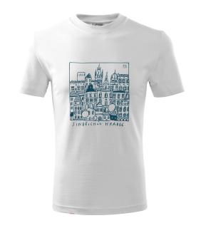 Bílé tričko Jindřichův hradec - město Velikost: L