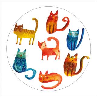 Magnetická placka velká - Kočky aquarel