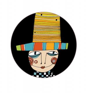 Magnetická placka - Vienna - Colourful Hat