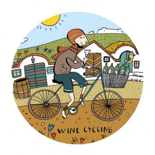 Magnetická placka - Wine cycling