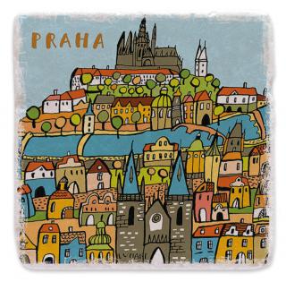 Mramorový tácek - Praha na kopci
