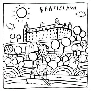 Pohled - Bratislavský hrad - omalovánkový