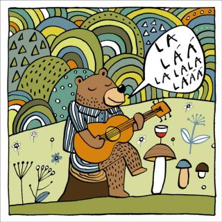 Pohled - Medvěd s kytarou