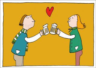 Pohled - Na pivo s láskou