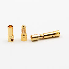 Zlacený bullet konektor 3.5mm pár