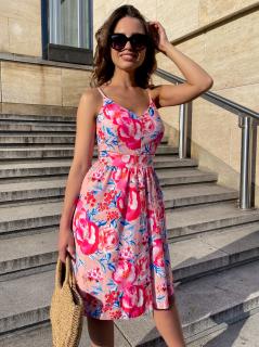 Šaty Milano krátké s květy Velikost: UNI
