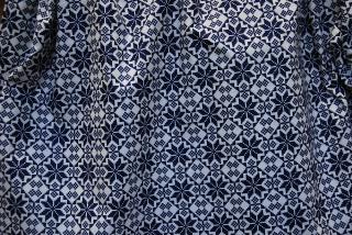 Bavlna skandinávský vzor, modrá