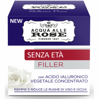 Acqua alle Rose Senza Età Filler pleťový krém proti vráskám s rostlinnou kyselinou hyaluronovou, 50 ml