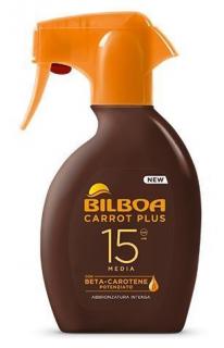 Bilboa Carrot plus opalovací mléko s rozprašovačem SPF 15, 250 ml