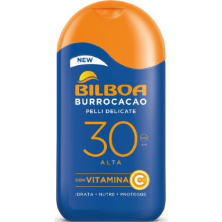 Bilboa hypoalergenní opalovací mléko Burrocacao Pelli Delicate SPF 30, 200 ml