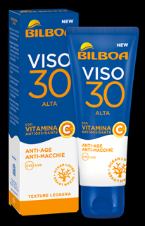 Bilboa opalovací krém na obličej Crema Viso con vitamina C, SPF 30