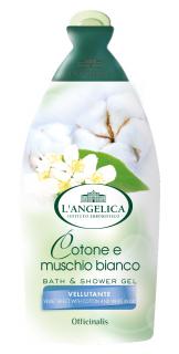 L'Angelica Officinalis jemný sprchový gel/pěna do koupele Cotone e Muschio bianco, 500 ml