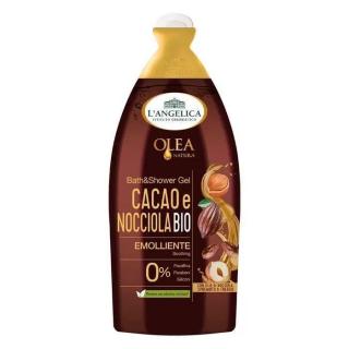 L'Angelica Olea Naturae Cacao e Nocciola Bio Emolliente sprchový gel/pěna do koupele, 520 ml