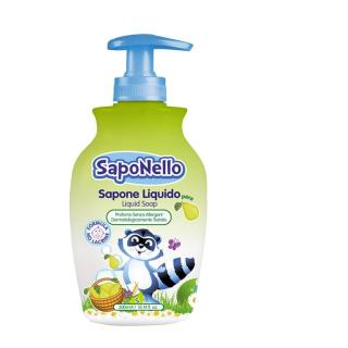 SapoNello dětské tekuté mýdlo vůně hrušky s pumpičkou, 300 ml