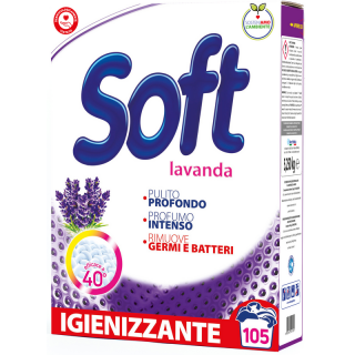 Soft Lavanda Igienizzante prací prášek, 105 pracích dávek