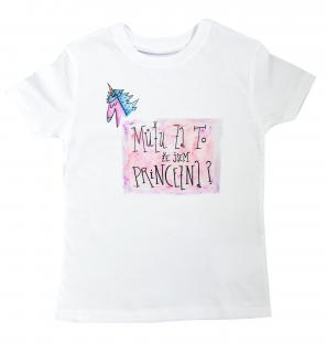 mamapocket Dětské tričko Princezna Bílá, 12 - 18 měsíců