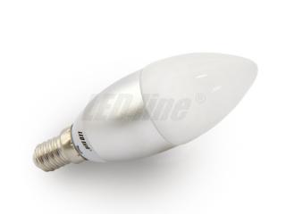 LED line LED žárovka svíčka E14 6W 530lm CCD teplá (50W)