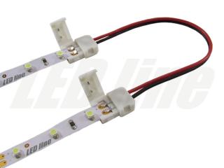Oboustranná click spojka pro 1barevný LED pásek 8mm s kabelem