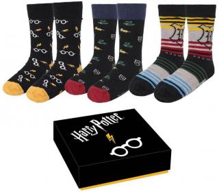 Sada 3 párů Harry Potter ponožek