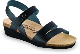 Grubin zdravotní dámská kožená obuv Lucca sandále černé 1263650 Barva obuvi: Černá, Velikost obuvi: 36