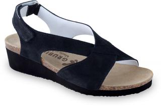 Grubin zdravotní dámská kožená obuv Muskat semišové sandále 2763611 Barva obuvi: Černá, Velikost obuvi: 37