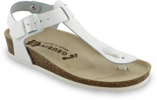 Grubin zdravotní dámská kožená obuv Tobago dámské sandále s oporou palce bílá 0953650 Barva obuvi: Bílá, Velikost obuvi: 38