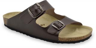 Grubin zdravotní pánská kožená obuv Kairo pantofle 0234050 Barva obuvi: Hnědá, Velikost obuvi: 42