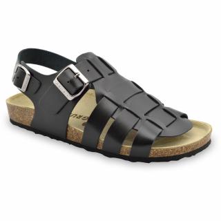 Grubin zdravotní pánská kožená obuv Verona sandále černé 0164010 Barva obuvi: Černá, Velikost obuvi: 43