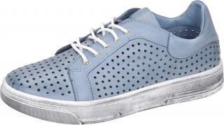 Manitu dámská kožená obuv polobotky 850002-51 modrá Barva obuvi: Modrá, Velikost obuvi: 41