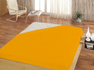 Prostěradlo žluto-oranžové VARIANTA: Jersey	180/200/25
