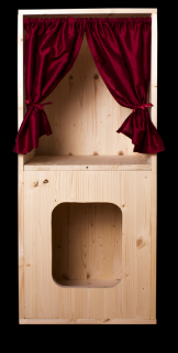 Kočičí skříňka Barva nábytku: Barevný odstín, Vybavení: Záclonky