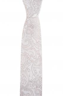 Krémová kravata s paisley vzorem
