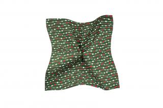 Zelený kapesníček s vánočním motivem
