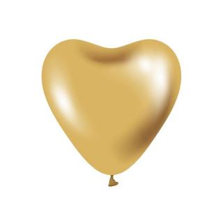 Balónky srdce zlaté 6ks