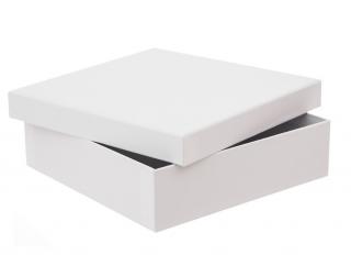 Dárková krabička - WHITE 33,5x33,5x6,5 cm