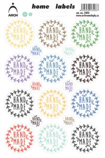 Domácí etikety  home labels  - Hand made - barevné