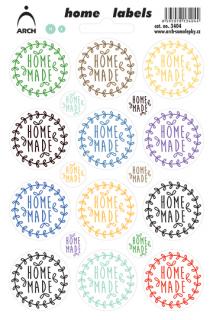 Domácí etikety  home labels  - Home made - barevné