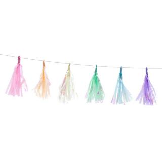 Girlanda Tassel metalická mix, 1,2m