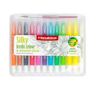 Heykka gelové voskovky Silky-akvarelové, 12 barev