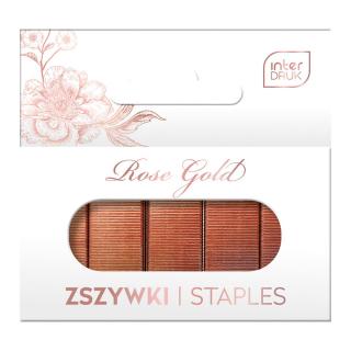 Kancelářské sponky 24/6 1000ks Rose Gold