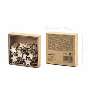 Konfety dřevěné Hvězdičky 2x2cm/50ks přírodní