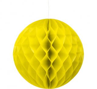 Koule papírová dekorativní - žlutá 30cm