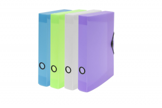 Krabice PP s gumou A4 maxi 60 Opaline Frosty fialová