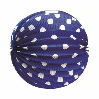 Lampion modrý kulatý 25cm 208421