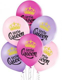 Nafukovací balónky 6ks Little Queen,dívčí