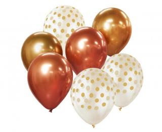 Nafukovací balónky 7ks zlato-měděné  Balónková kytice
