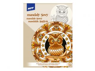 Omalovánky antistresové Mandaly Sovy 210x276mm/24s