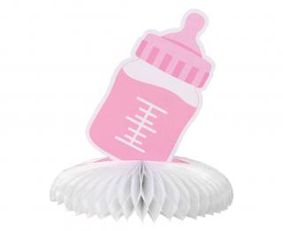Papírová dekorace Baby Shower růžová