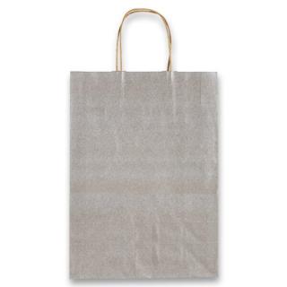 Papírová taška SADOCH Allegra stříbrná S 22x27x10cm