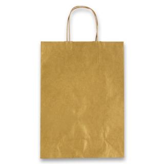 Papírová taška SADOCH Allegra zlatá S 22x27x10cm